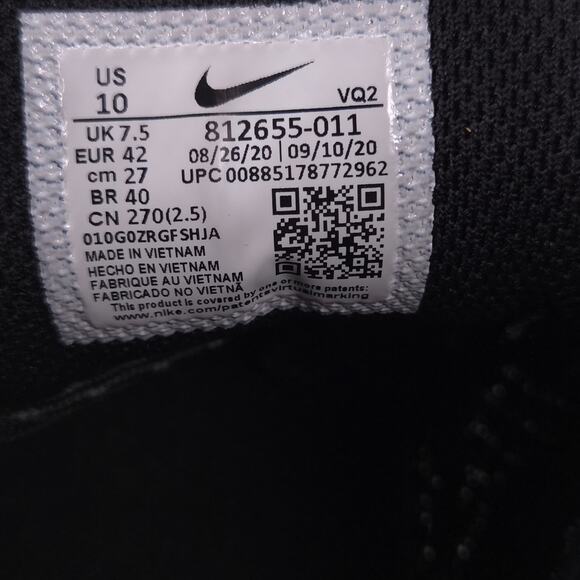 Nike Tanjun Lace Up Athletic Running Shoe Womens Size 10 812655-011 Black - Picture 10 of 10